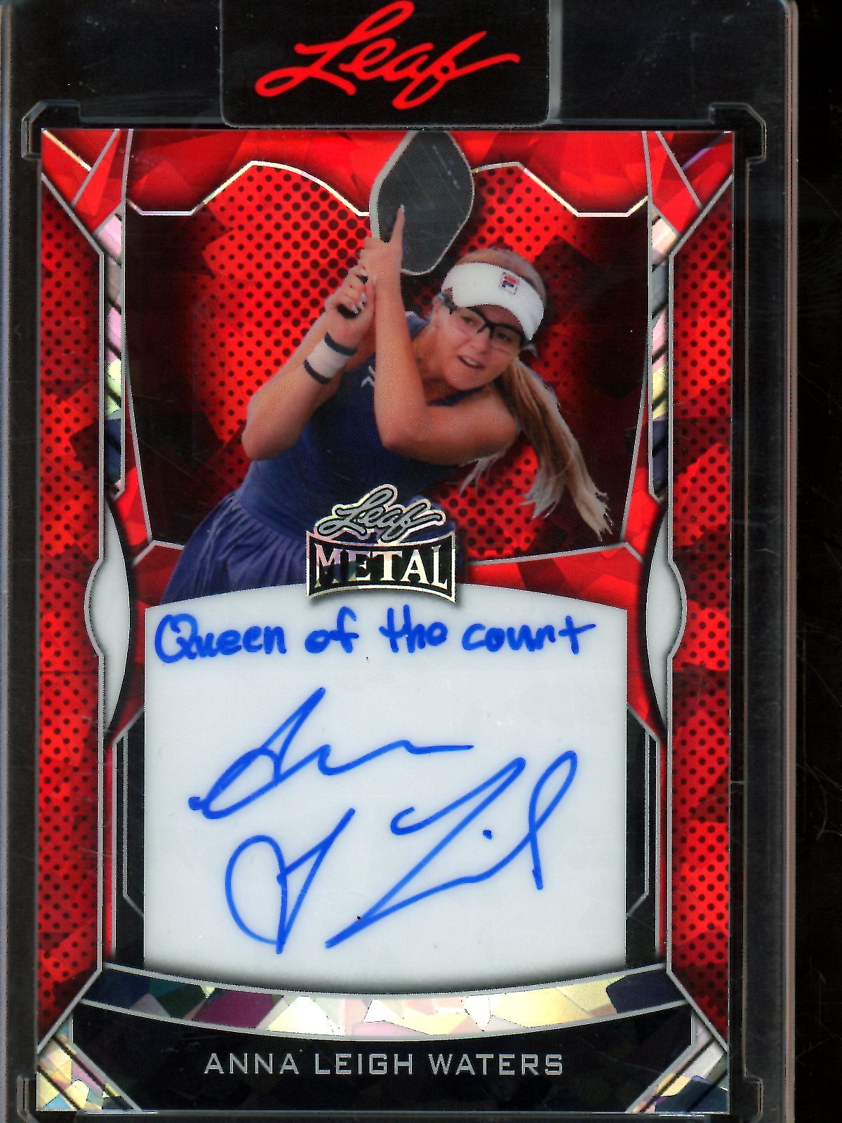 2025 Leaf Metal Anna Leigh Waters Red Cracked Ice Autograph /25 Inscribed - Trading Card Market