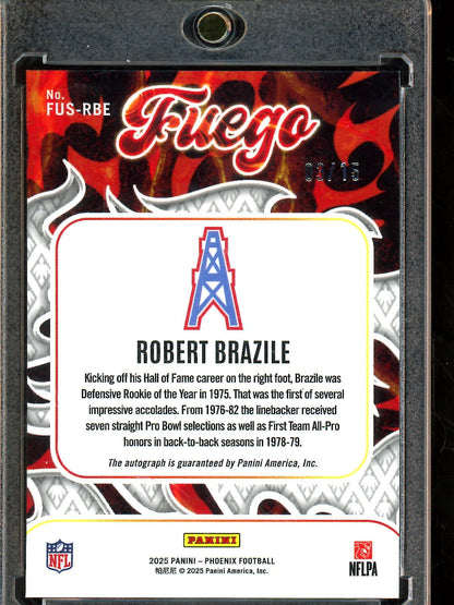 2025 Panini Phoenix Robert Brazile Fuego Autograph /15 Oilers - Trading Card Market