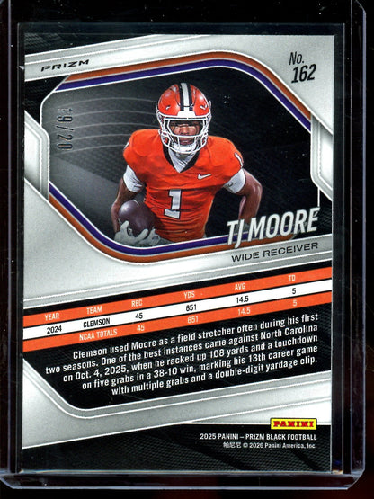 2025 Panini Prizm Black TJ Moore Cherry Blossom /20 Clemson - Trading Card Market