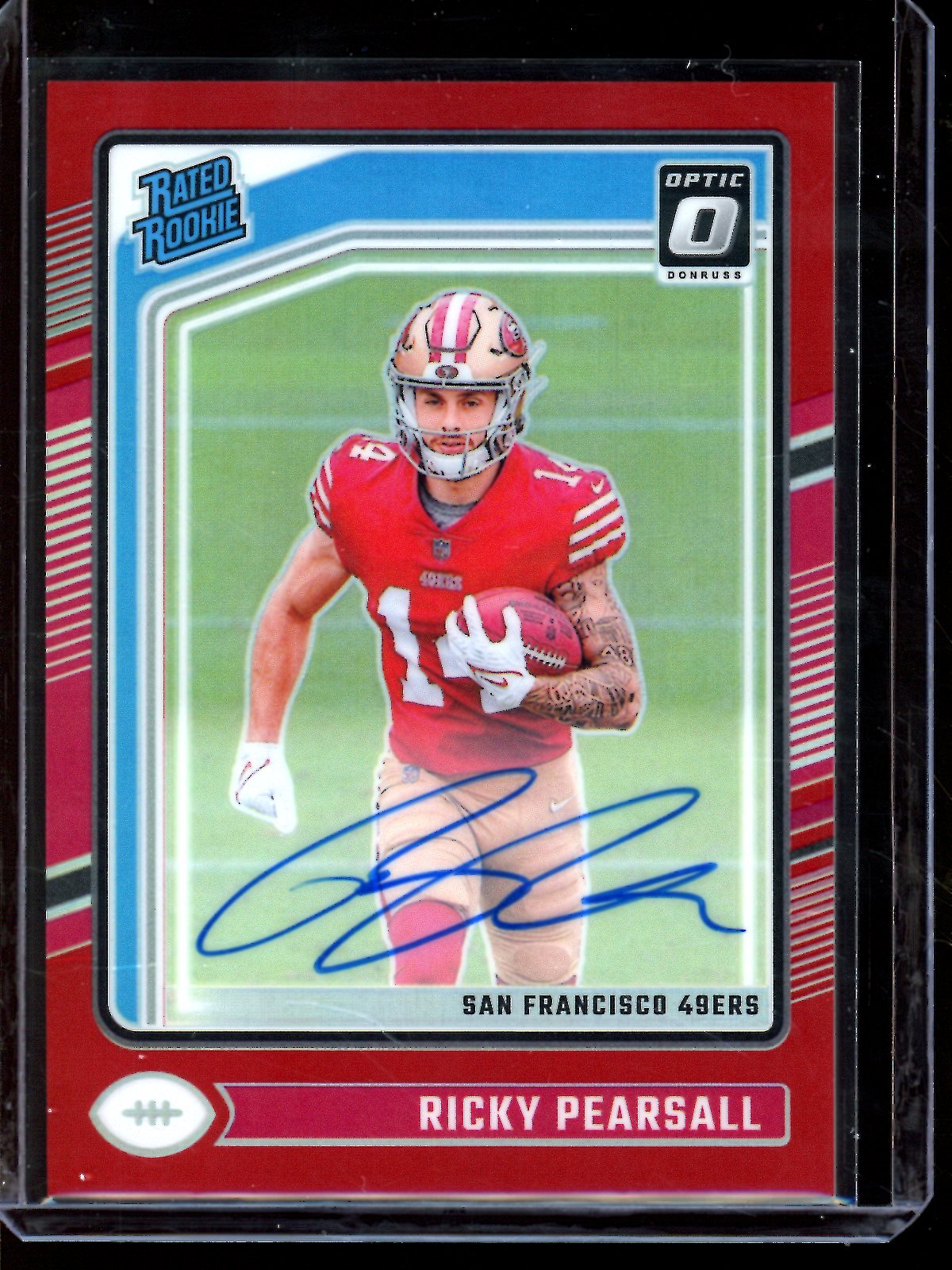 2024 Panini Optic Ricky Pearsall Red Rated Rookie Autograph /75 49ers - Trading Card Market