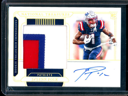 2024 Panini National Treasures Ja'lynn Polk Rookie Treasured Impressions /10 Patriots - Trading Card Market