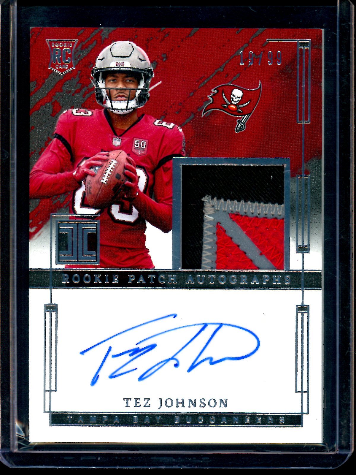 2025 Panini Impeccable Tez Johnson Rookie Patch Autographs /99 Buccaneers - Trading Card Market