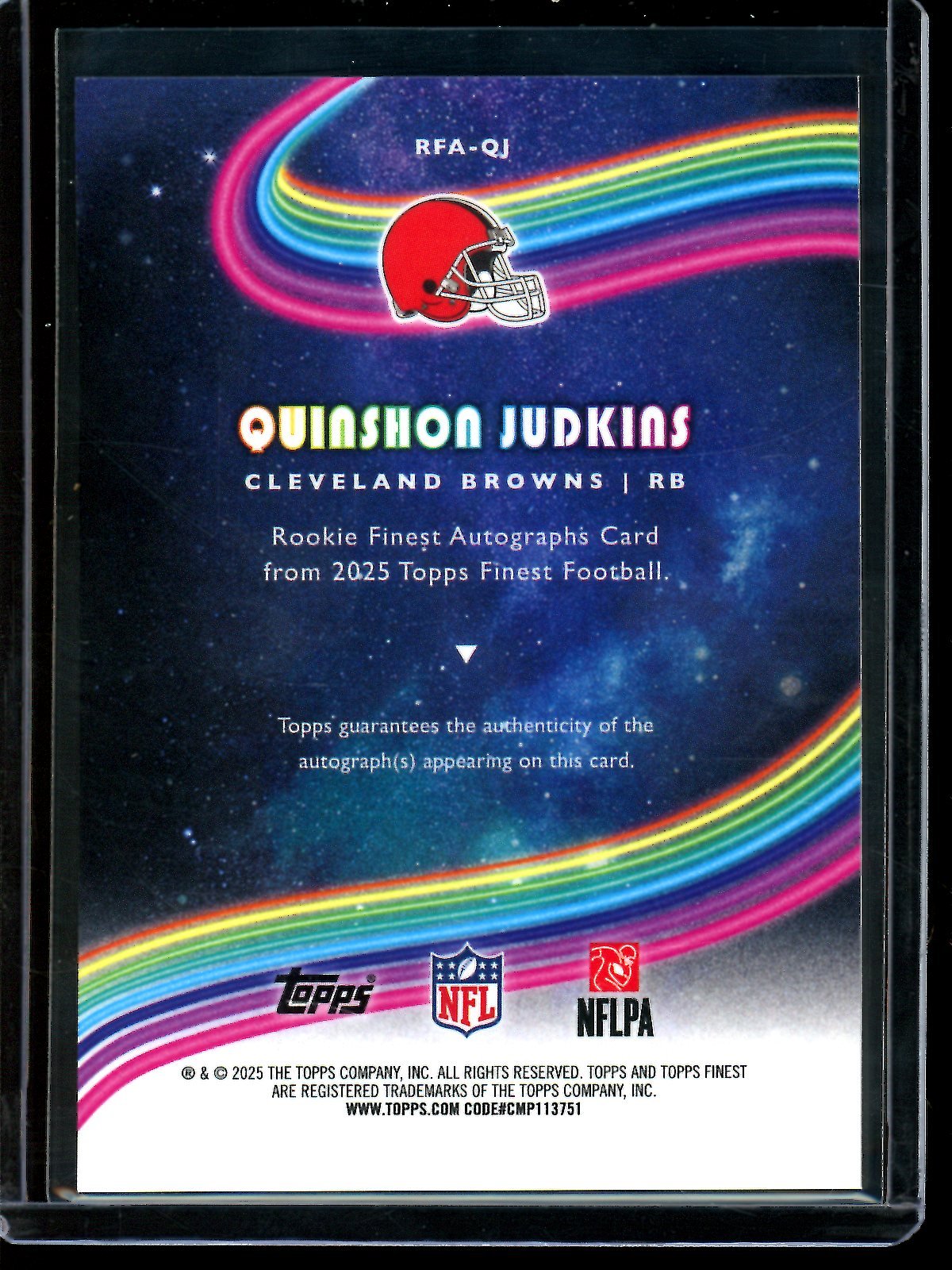 2025 Topps Finest Quinshon Judkins Finest Autograph Rookie Browns - Trading Card Market