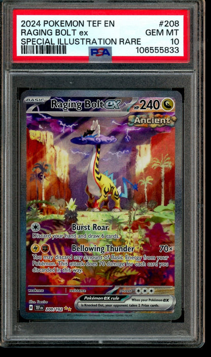 2024 Pokemon Temporal Forces Raging Bolt EX 208/162 PSA 10 - Trading Card Market