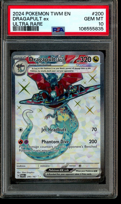 2024 Pokemon Twilight Masquerade Dragapult EX 200/167 PSA 10 - Trading Card Market