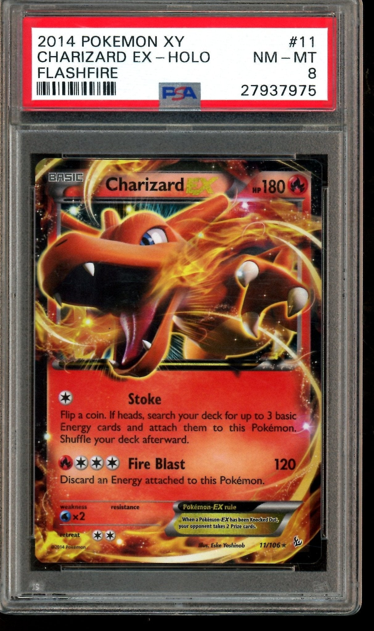 2014 Pokemon XY Charizard EX 11/106 PSA 8 - Trading Card Market
