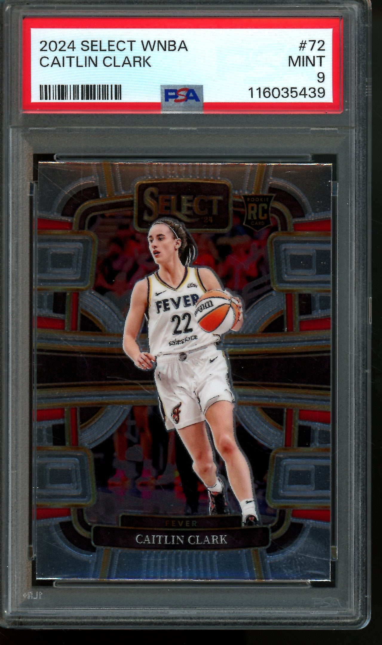 2024 Panini Select Caitlin Clark Concourse Rookie PSA 9 Fever