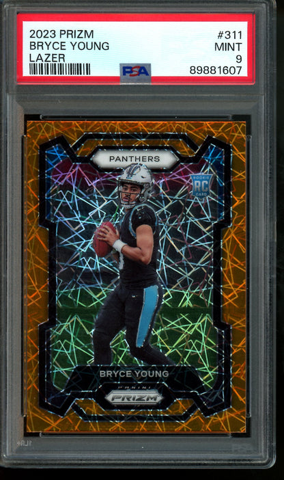 2023 Panini Prizm Bryce Young Lazer Rookie PSA 9 Panthers