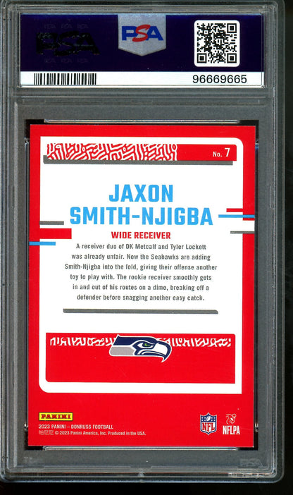 2023 Panini Donruss Jaxson Smith-Njigba The Rookies PSA 9 Seahawks
