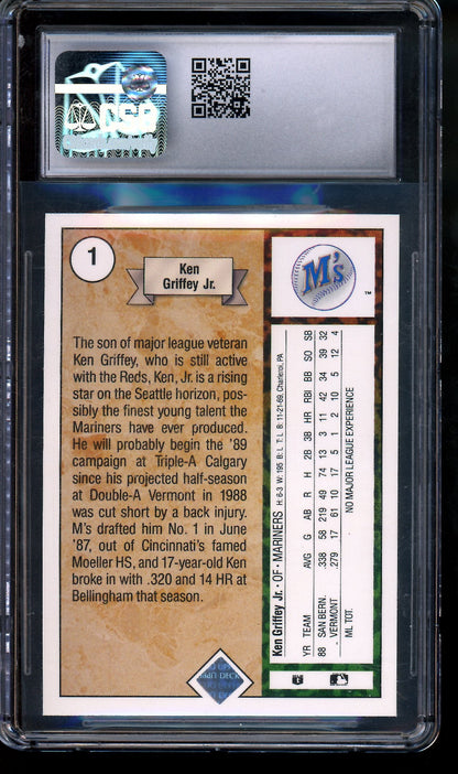 1989 Upper Deck Ken Griffey Jr Rookie Card CGC 9 Mariners