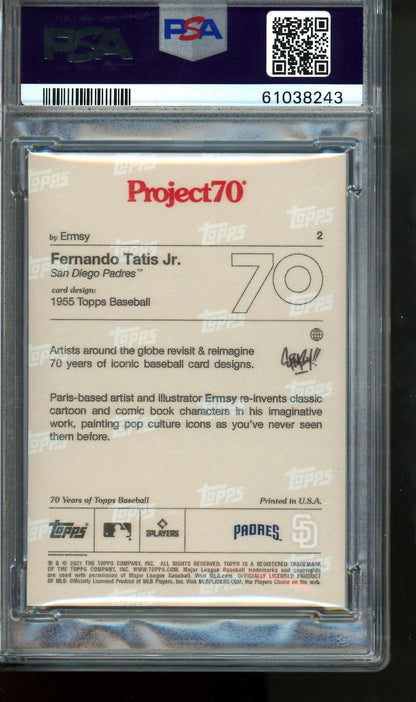 2021 Topps Project 70 Fernando Tatis Jr. #2 PSA 9 Padres