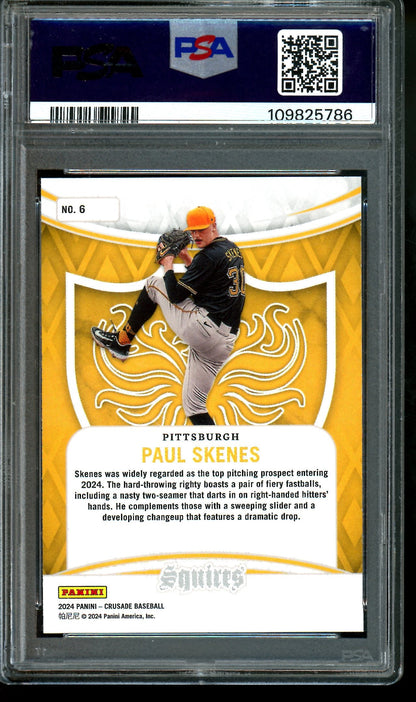 2024 Panini Crusade Paul Skenes Rookie PSA 10 Pirates