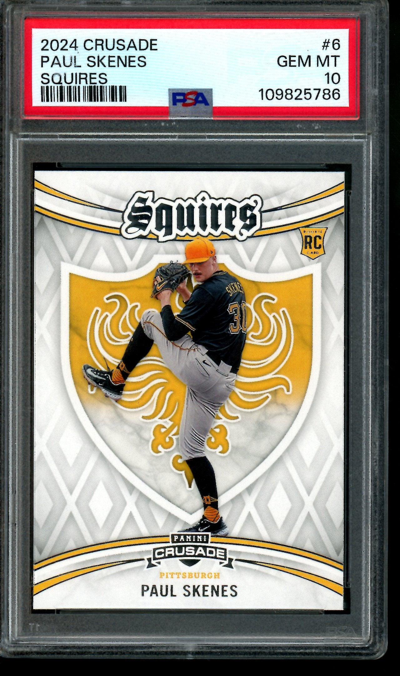 2024 Panini Crusade Paul Skenes Rookie PSA 10 Pirates