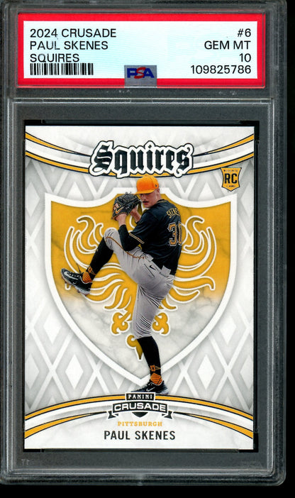 2024 Panini Crusade Paul Skenes Rookie PSA 10 Pirates