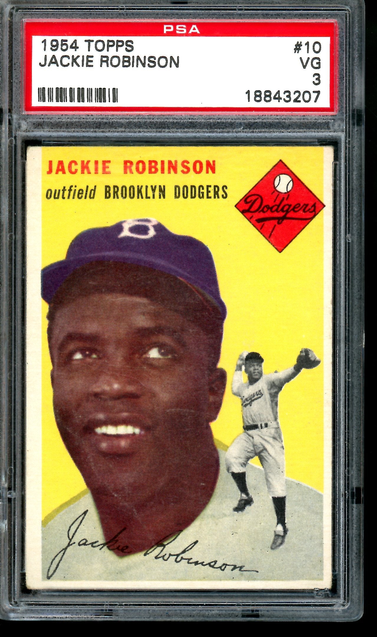 1954 Topps Jackie Robinson #10 PSA 3 VG Dodgers