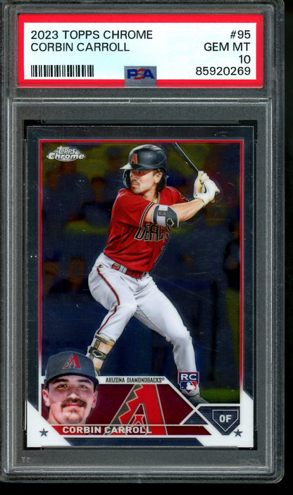 2023 Topps Chrome Corbin Carroll Rookie PSA 10 Diamondbacks