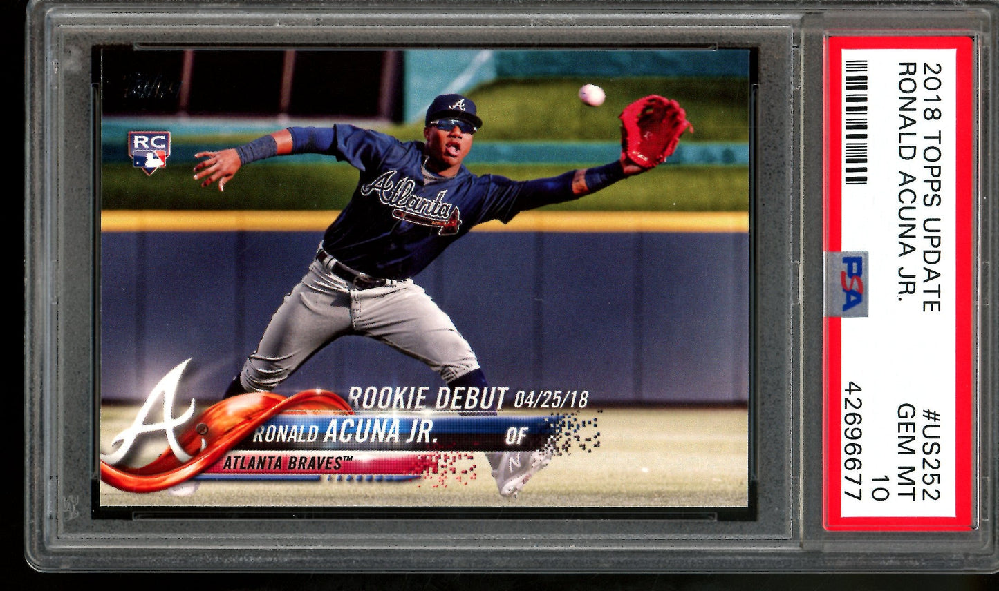 2018 Topps Update Ronald Acuna Jr Rookie PSA 10 Braves