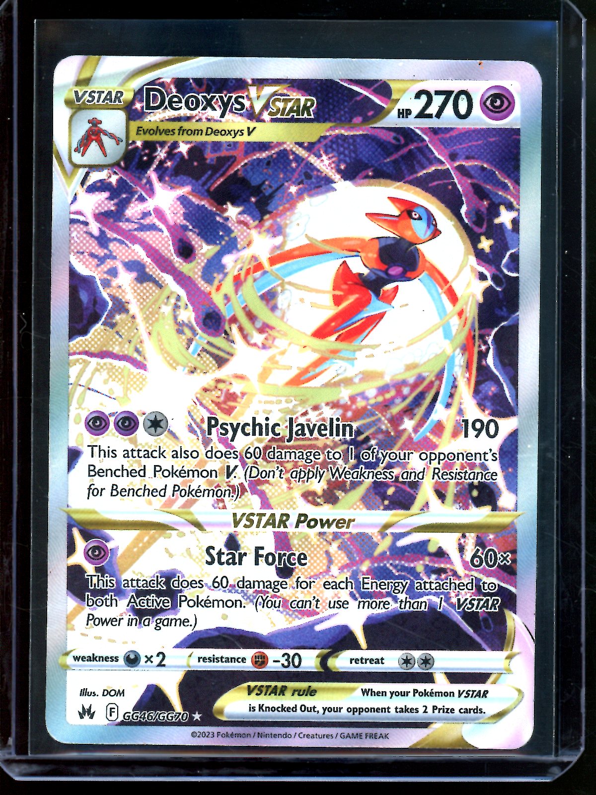 2023 Pokemon Crown Zenith Deoxys VSTAR GG46/GG70