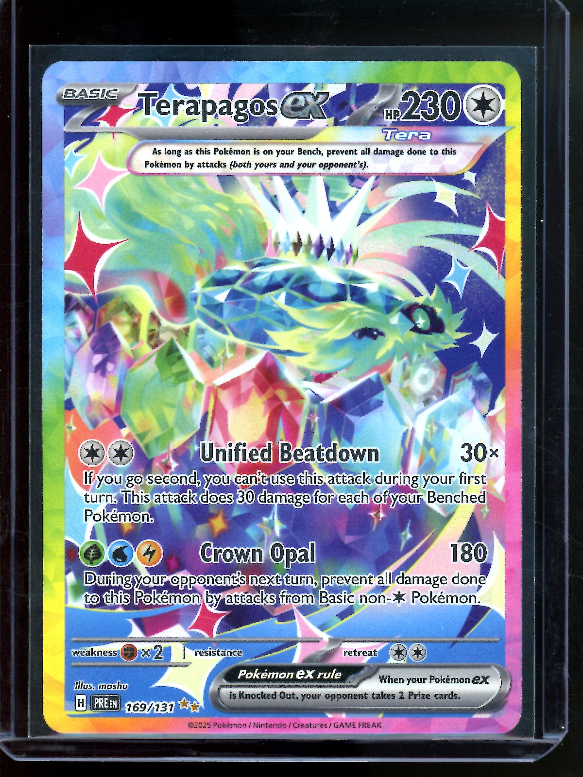 2025 Pokemon Prismatic Evolutions Terapagos EX 169/131