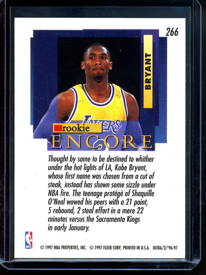 1997 Fleer Ultra Kobe Bryant Encore Rookie Lakers