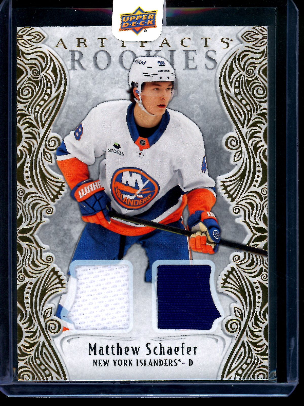 2025 Upper Deck Artifacts Matthew Schaefer Gold Material Rookie Patch /399 Sealed Islanders