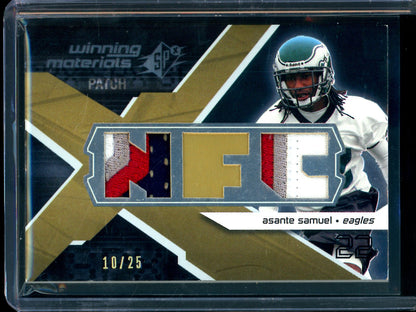 2008 Upper Deck SPX Asante Samuel Winning Materials Dual Patch /25 Eagles