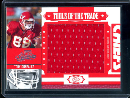2007 Panini Absolute Tony Gonzalez Tools of the Trade Relic Jumbo /50 Chiefs