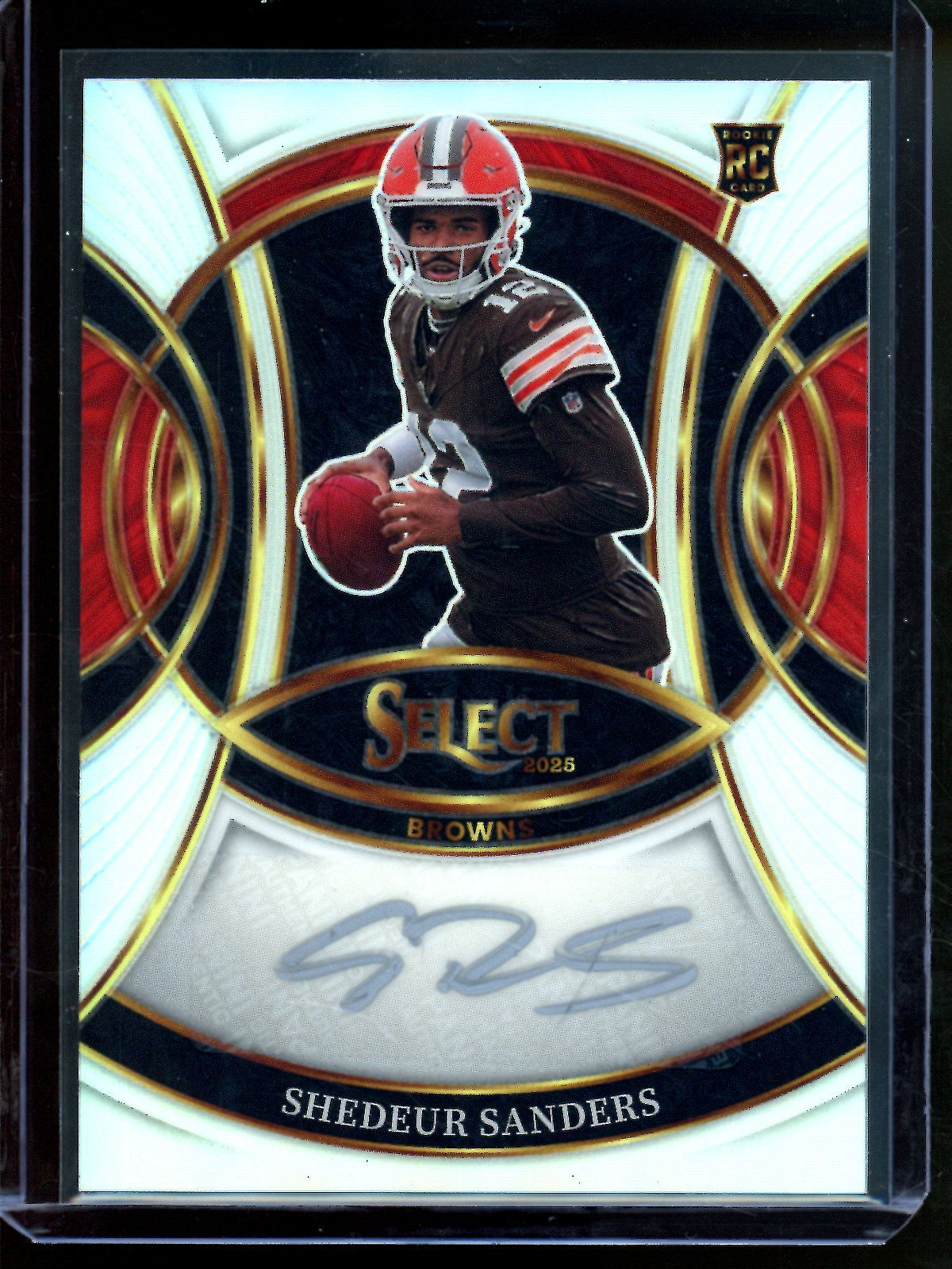2025 Panini Select Shedeur Sanders Rookie Autograph Silver Ink Browns