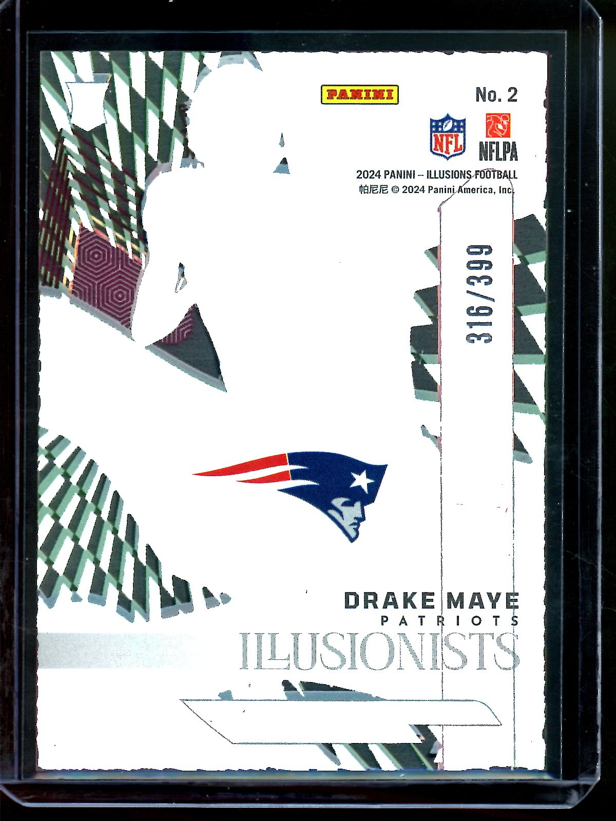 2024 Panini Illusions Drake Maye Illusionists Rookie /399 Patriots