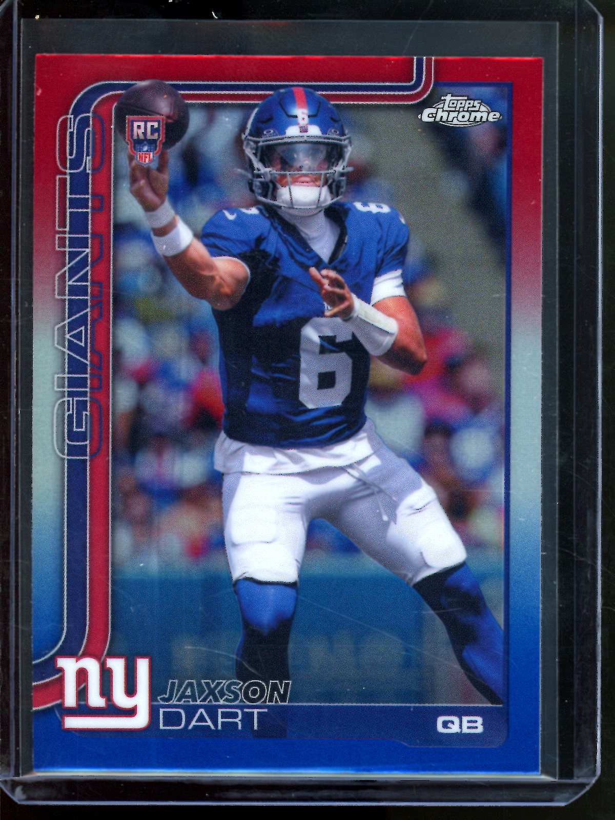 2025 Topps Chrome Jaxson Dart Red White Blue Rookie Refractor Giants