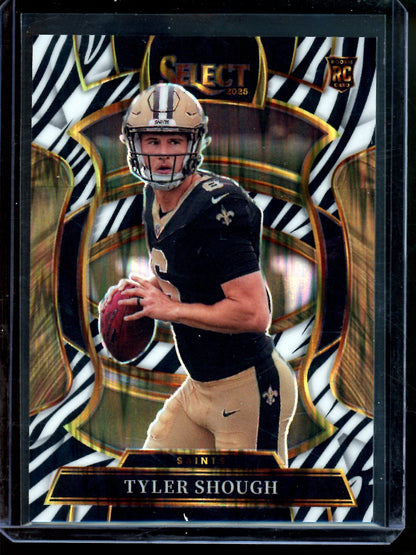 2025 Panini Select Tyler Shough Zebra Rookie SSP Saints