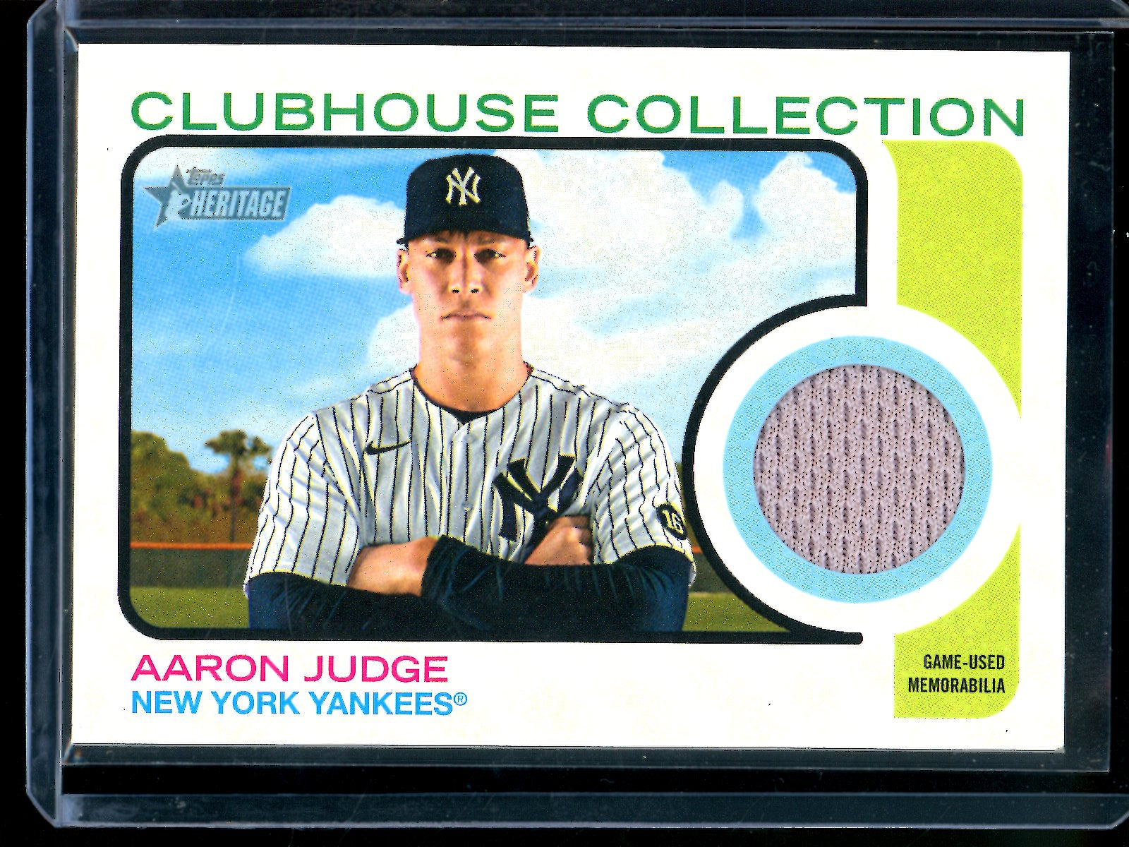 2022 Topps Heritage Aaron Judge Clubhouse Collection Relic Yankees
