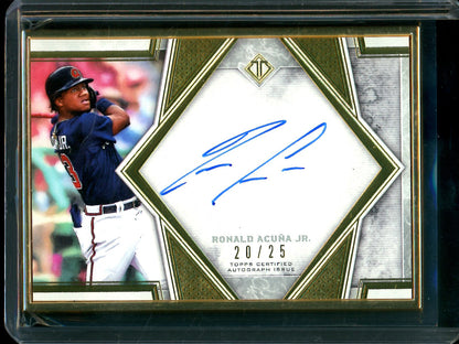 2019 Topps Transcendent Ronald Acuna Jr Gold Frame Autograph /25 Braves