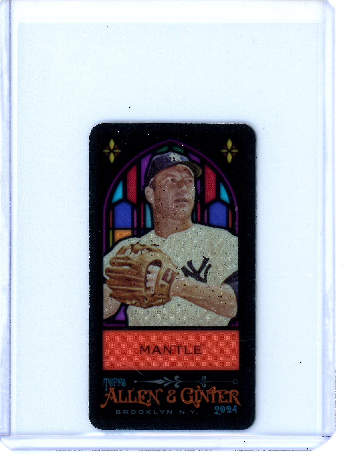 2024 Topps Allen and Ginter Mickey Mantle Mini Stained Glass SSP Yankees