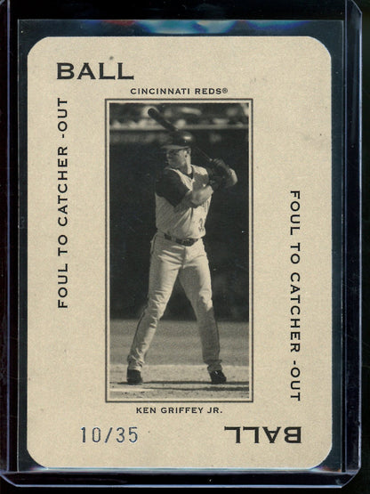 2005 Panini Donruss Ken Griffey Jr /35 Playing Card Reds