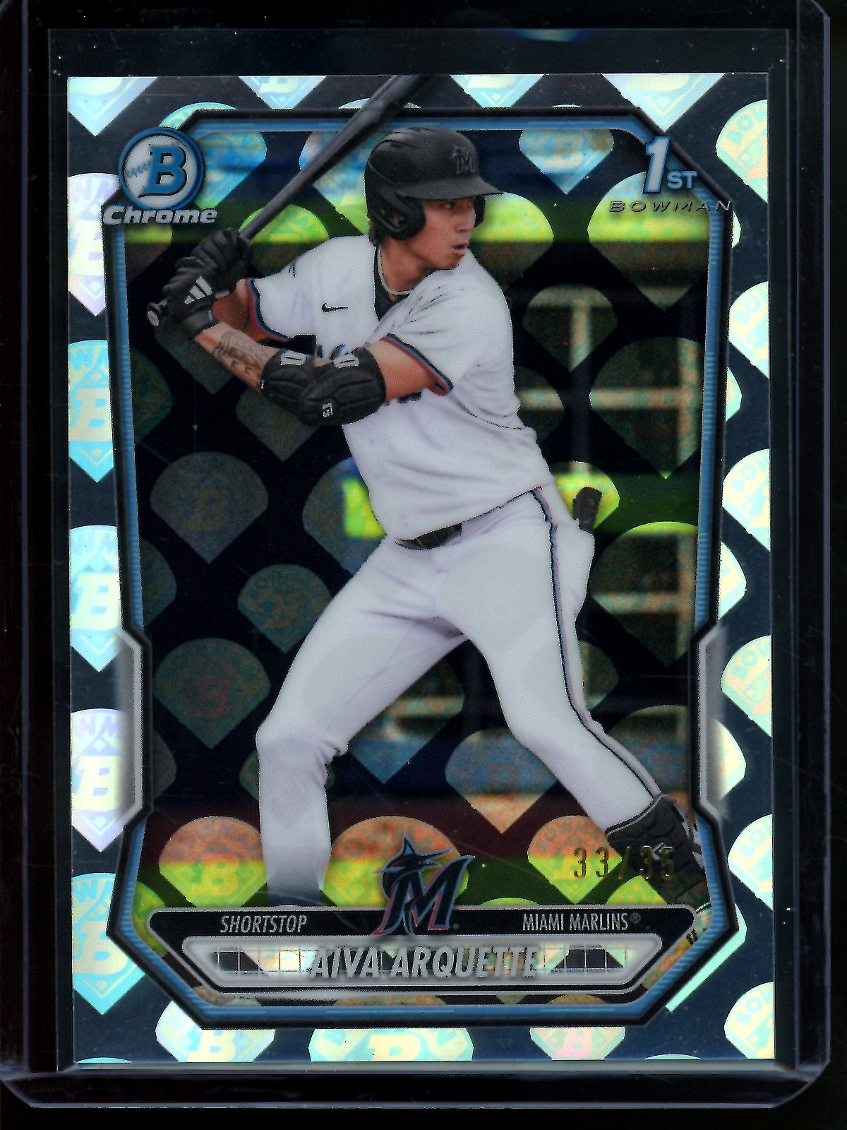 2026 Bowman Chrome Aiva Arquette Bowman Refractor 1st SP /35 Marlins