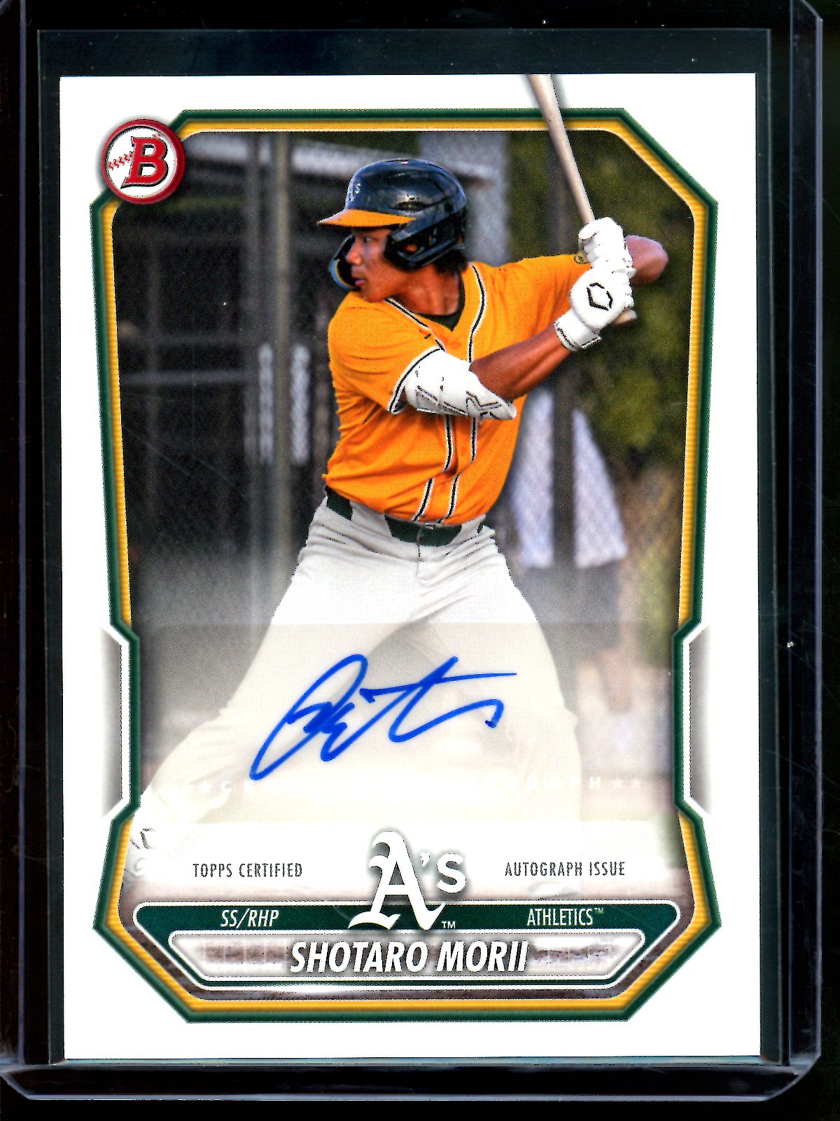 2026 Bowman Shotaro Morii Paper Autograph Athletics