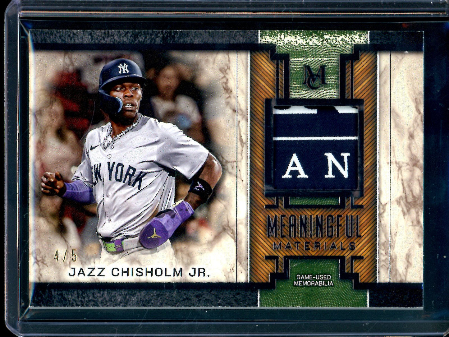 2025 Topps Museum Collection Jazz Chisolm Jr Meaningful Materials /5 Yankees