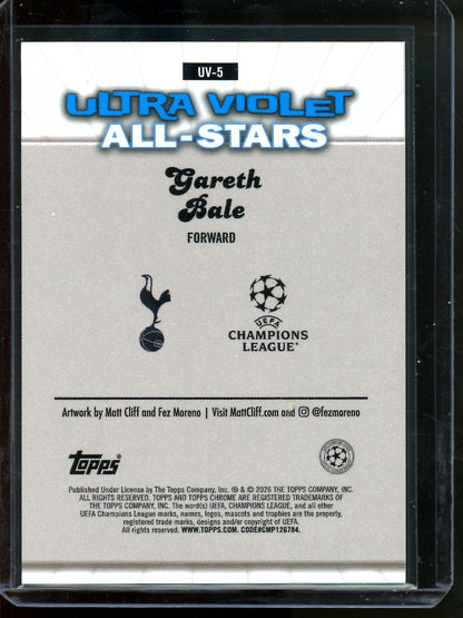 2026 Topps Chrome Gareth Bale Ultra Violet SP Tottenham