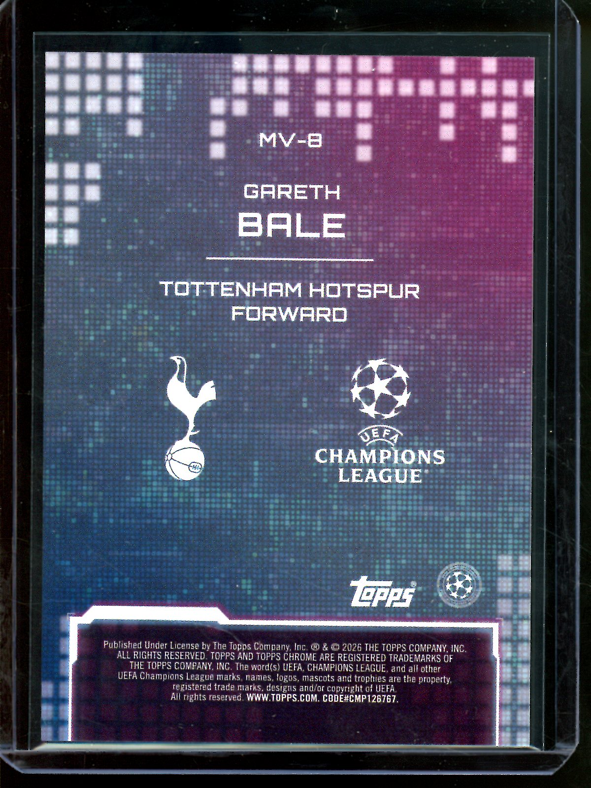 2026 Topps Chrome Gareth Bale MetaVerse SP Tottenham