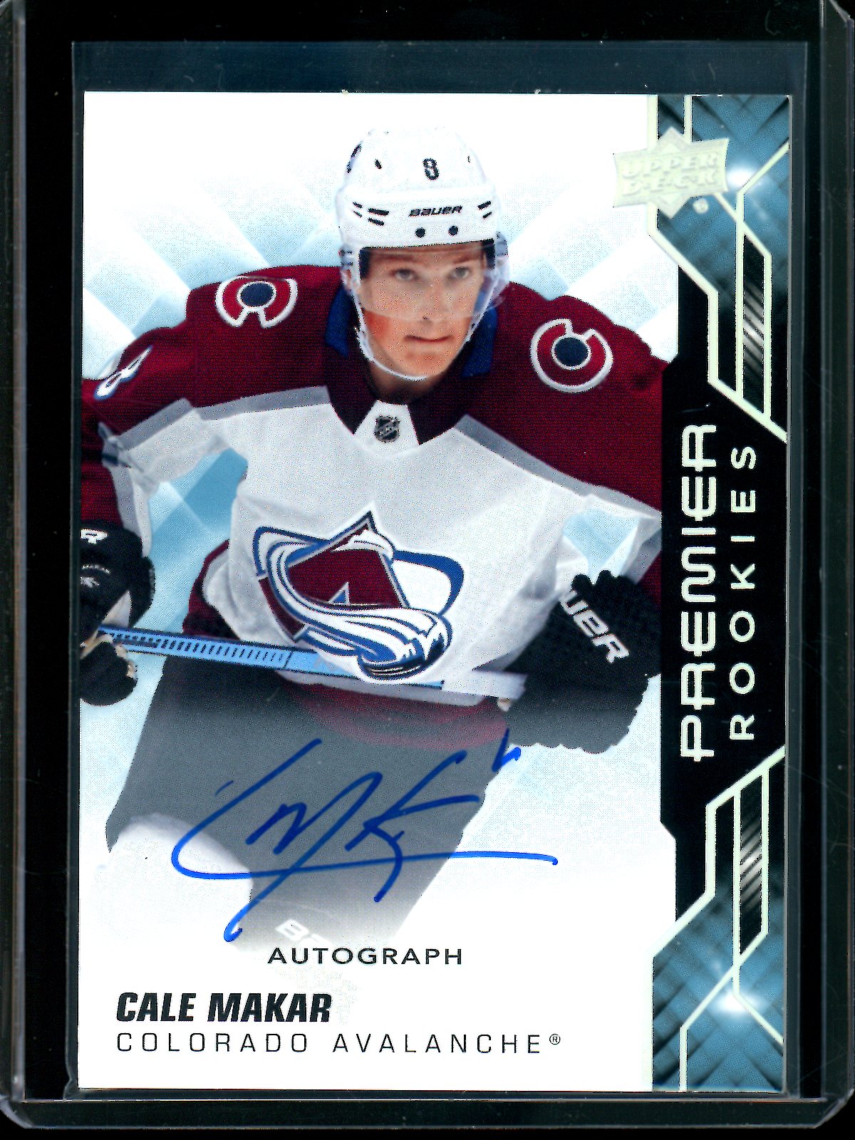 2019 Upper Deck Premier Cale Makar Rookie Autograph #92 Avalanche