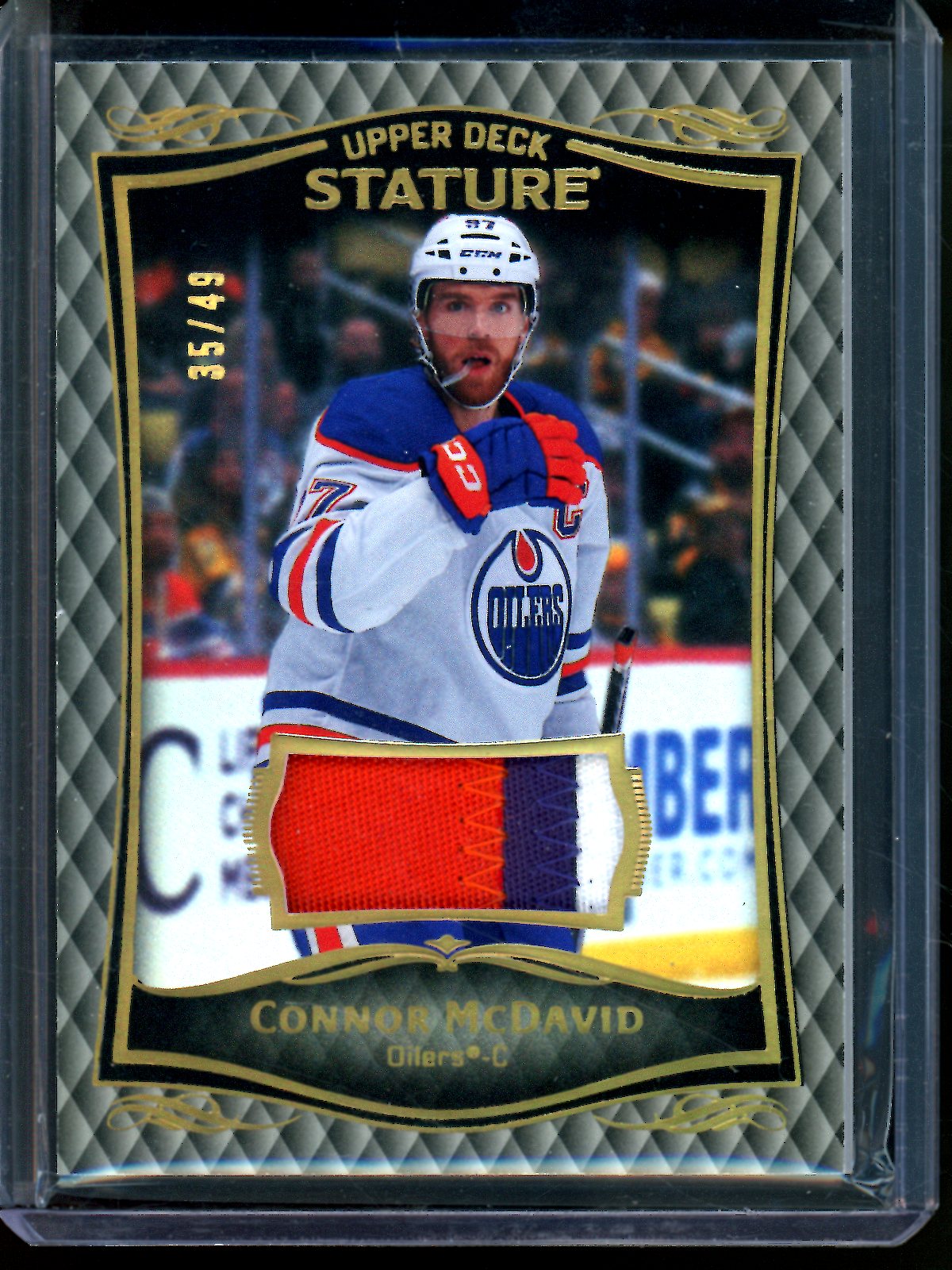 2025 Upper Deck Stature Connor McDavid Patch /49 #18 Oilers