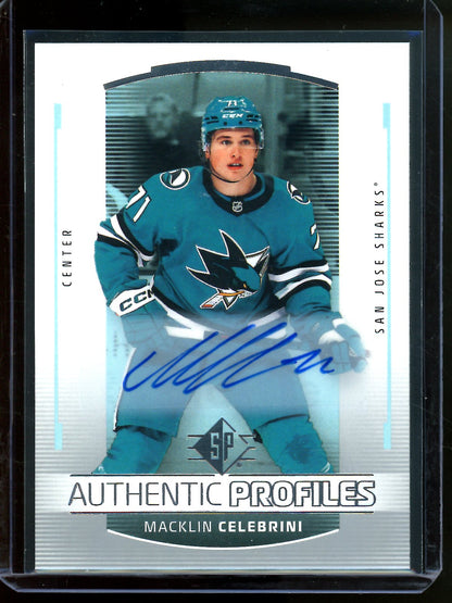 2026 Upper Deck SP Macklin Celebrini Authentic Profiles Autograph #AP-15 Sharks