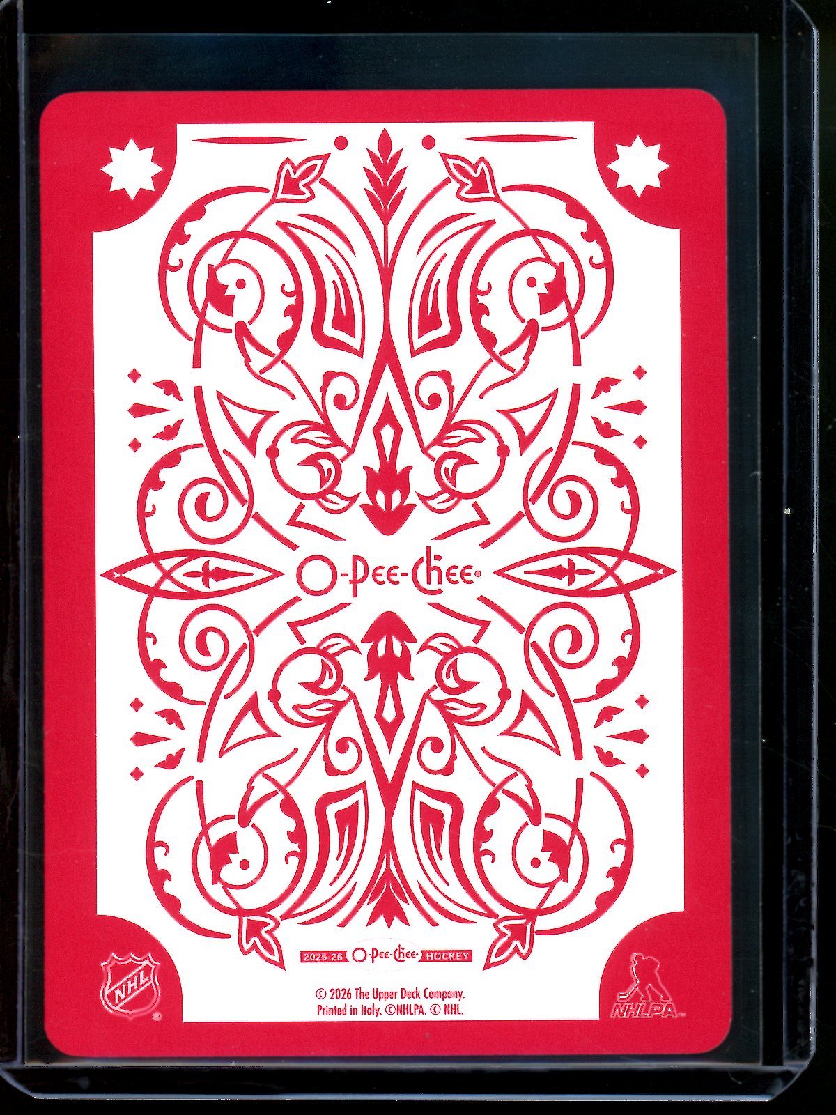 2026 O-Pee-Chee Macklin Celebrini Playing Card Insert Sharks
