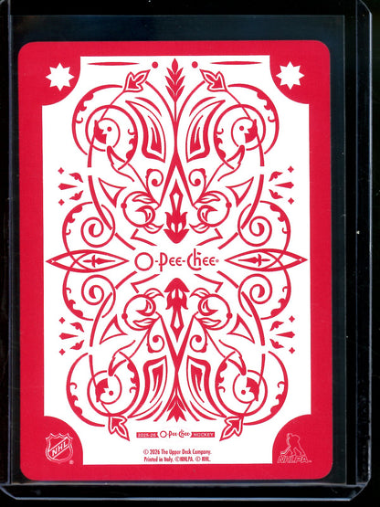 2026 O-Pee-Chee Macklin Celebrini Playing Card Insert Sharks