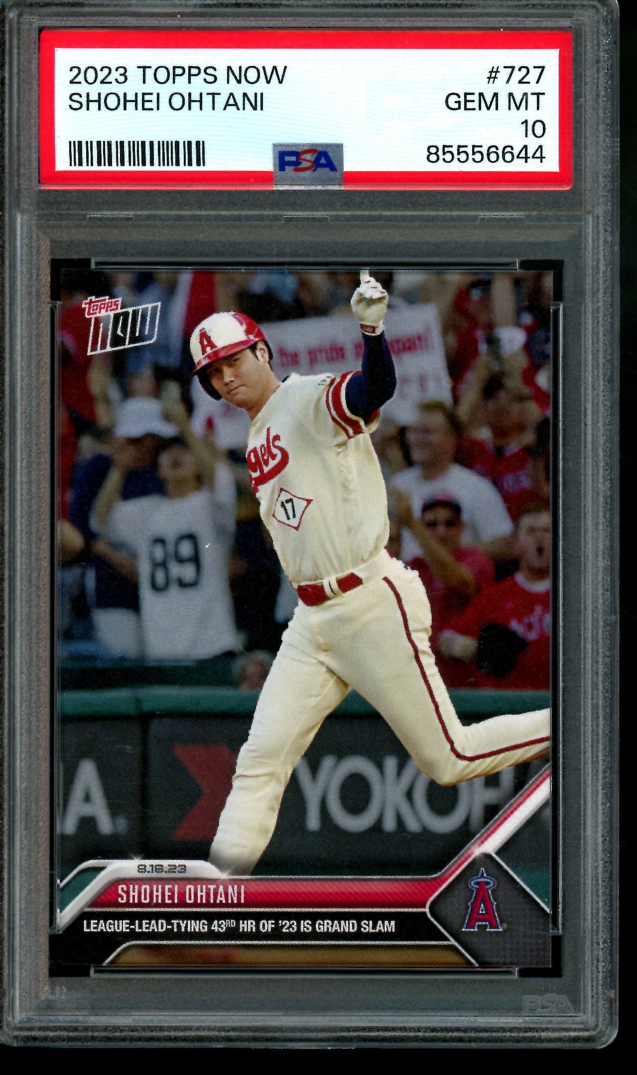2023 Topps Now Shohei Ohtani Lead Tying HR #727 PSA 10 Angels / Dodgers