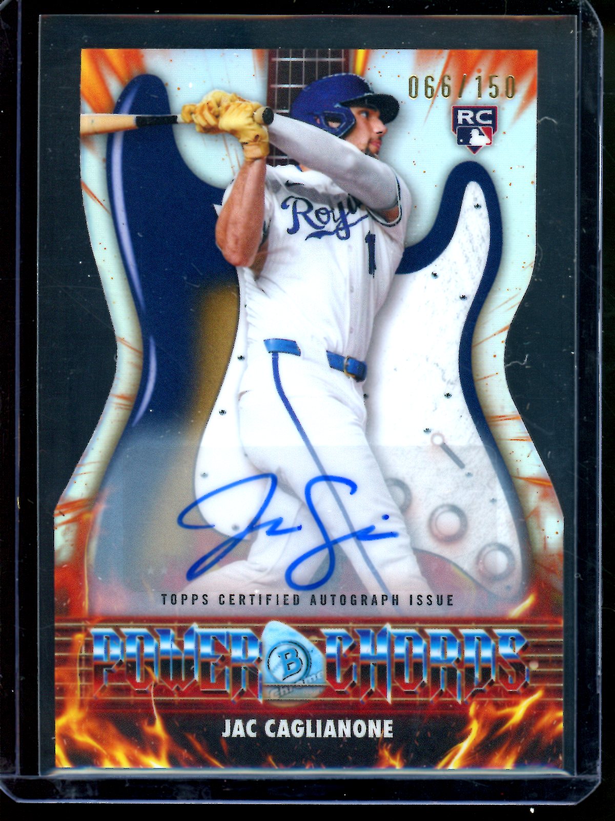 2026 Bowman Chrome Jac Caglianone Power Chords Rookie Autograph /150 Royals