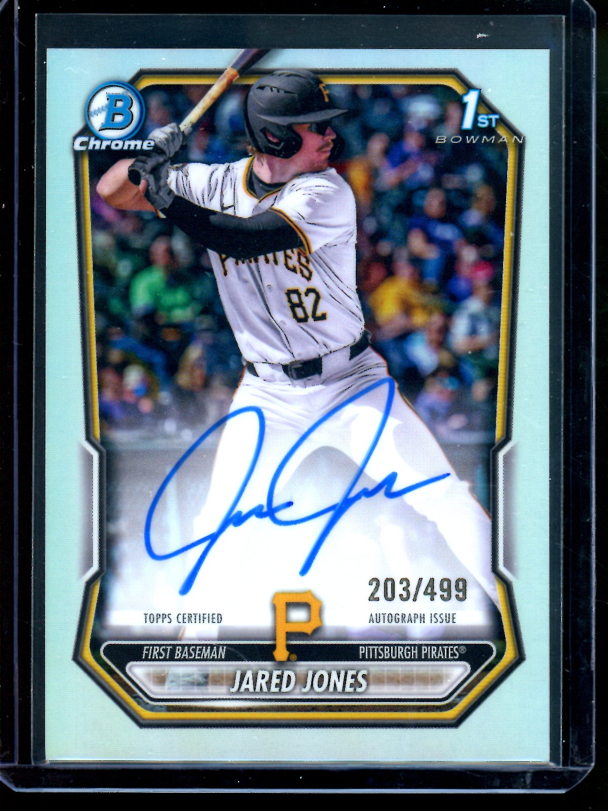 2026 Bowman Chrome Jared Jones 1st Refractor Autograph /499 Pirates