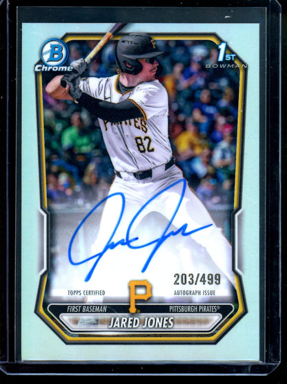2026 Bowman Chrome Jared Jones 1st Refractor Autograph /499 Pirates