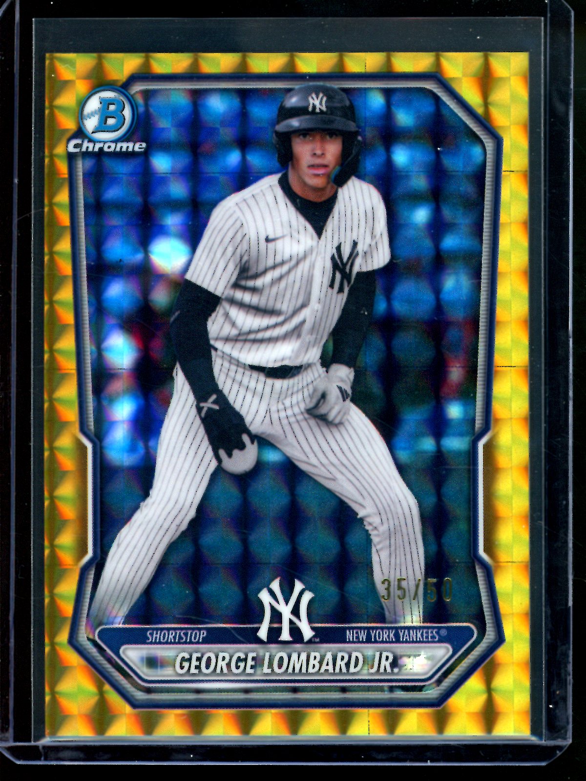 2026 Bowman Chrome George Lombard Jr Gold Geometric Refractor /50 Yankees